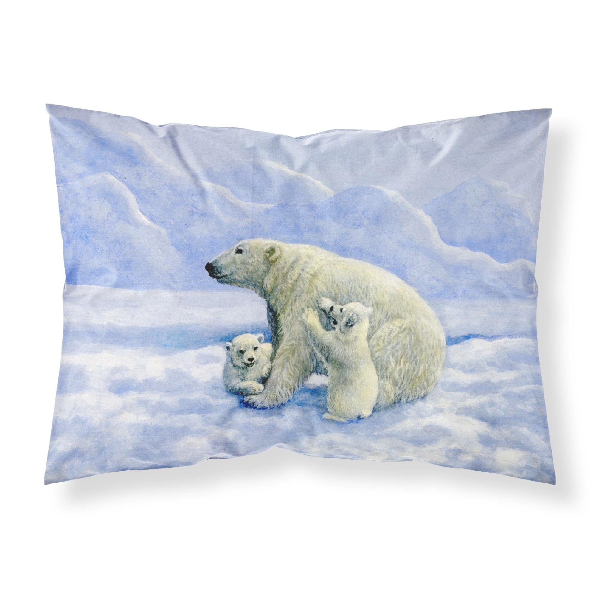 'Caroline'S Treasures Polar Bears By Daphne Baxter Fabric Standard Pillowcase Bdba0428Pillowcase, Multicolor'