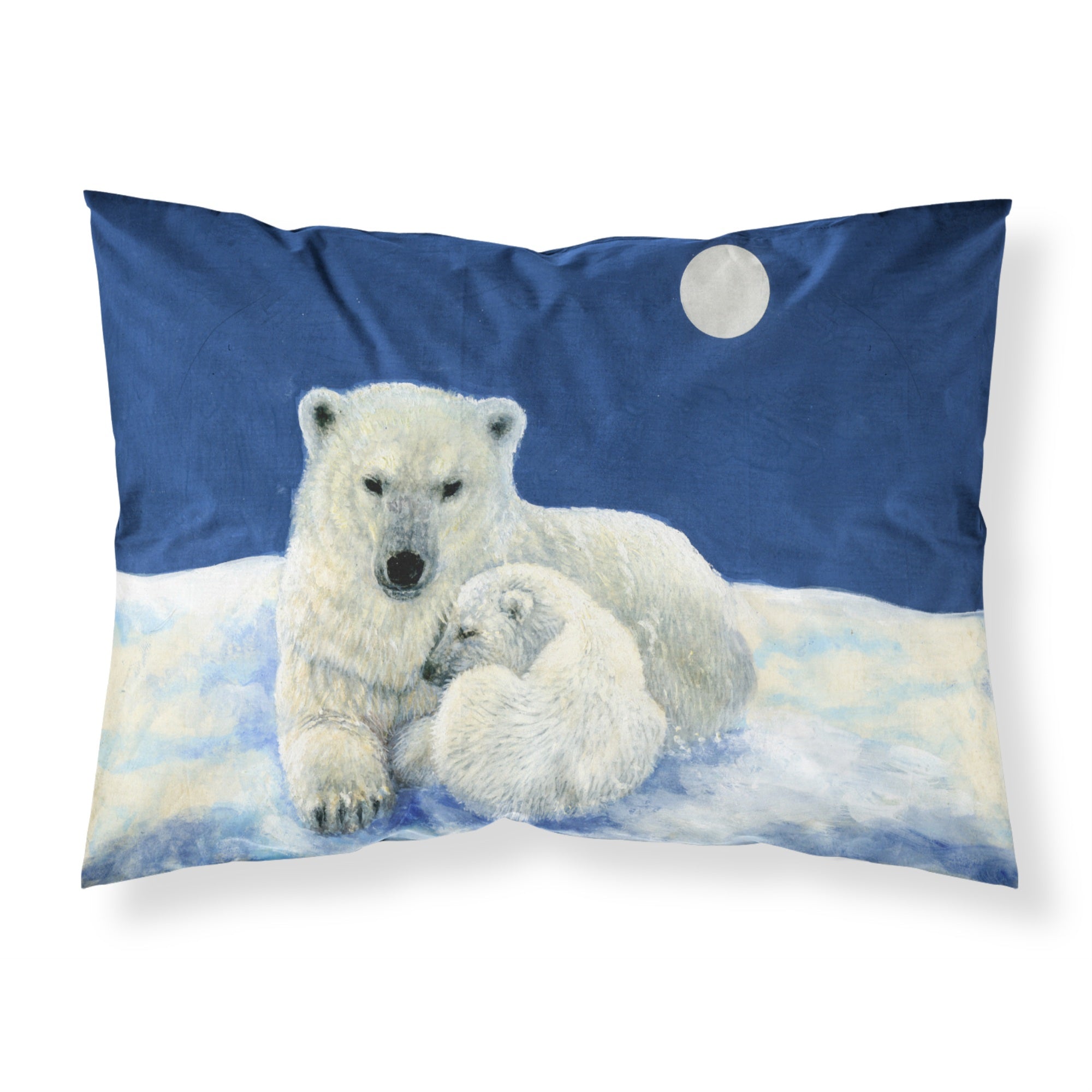 'Caroline'S Treasures Polar Bears Moonlight Snuggle Fabric Standard Pillowcase Bdba0429Pillowcase, Multicolor'