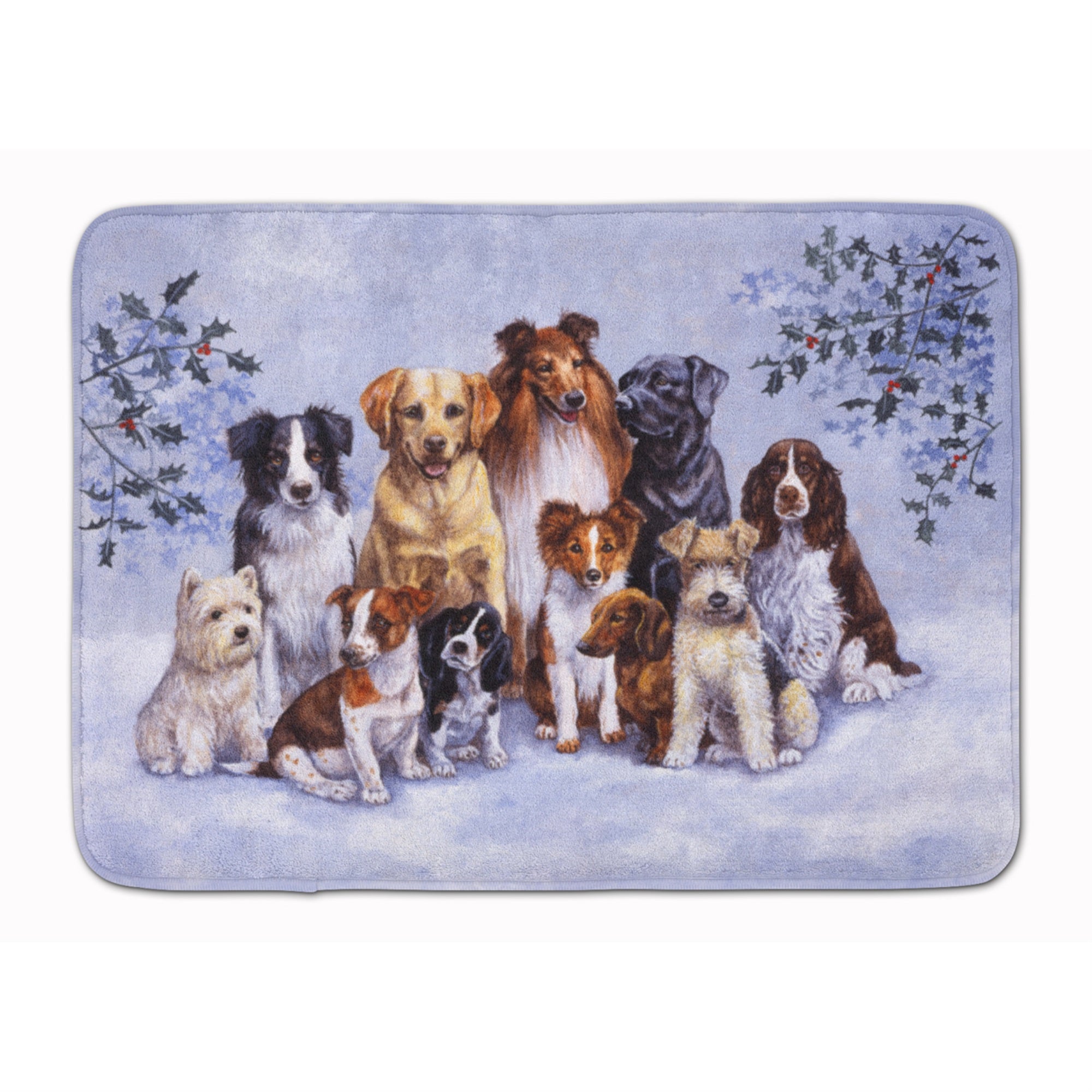 Carolines Treasures Winter Dogs Floor Mat, 19 x 27, Multicolor
