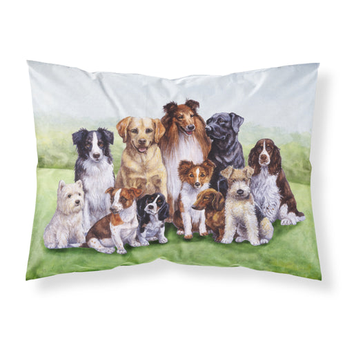 'Caroline'S Treasures Springtime Dogs Fabric Standard Pillowcase Bdba316Bpillowcase, Multicolor'