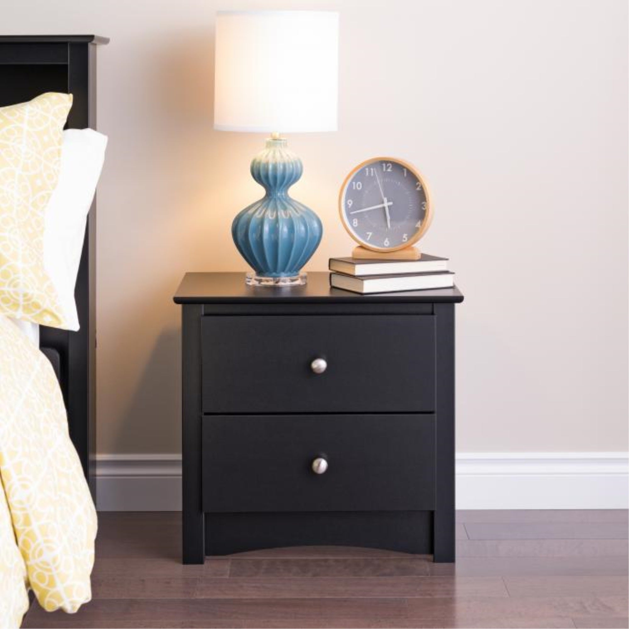 Sonoma 2Drawer Nightstand, Black