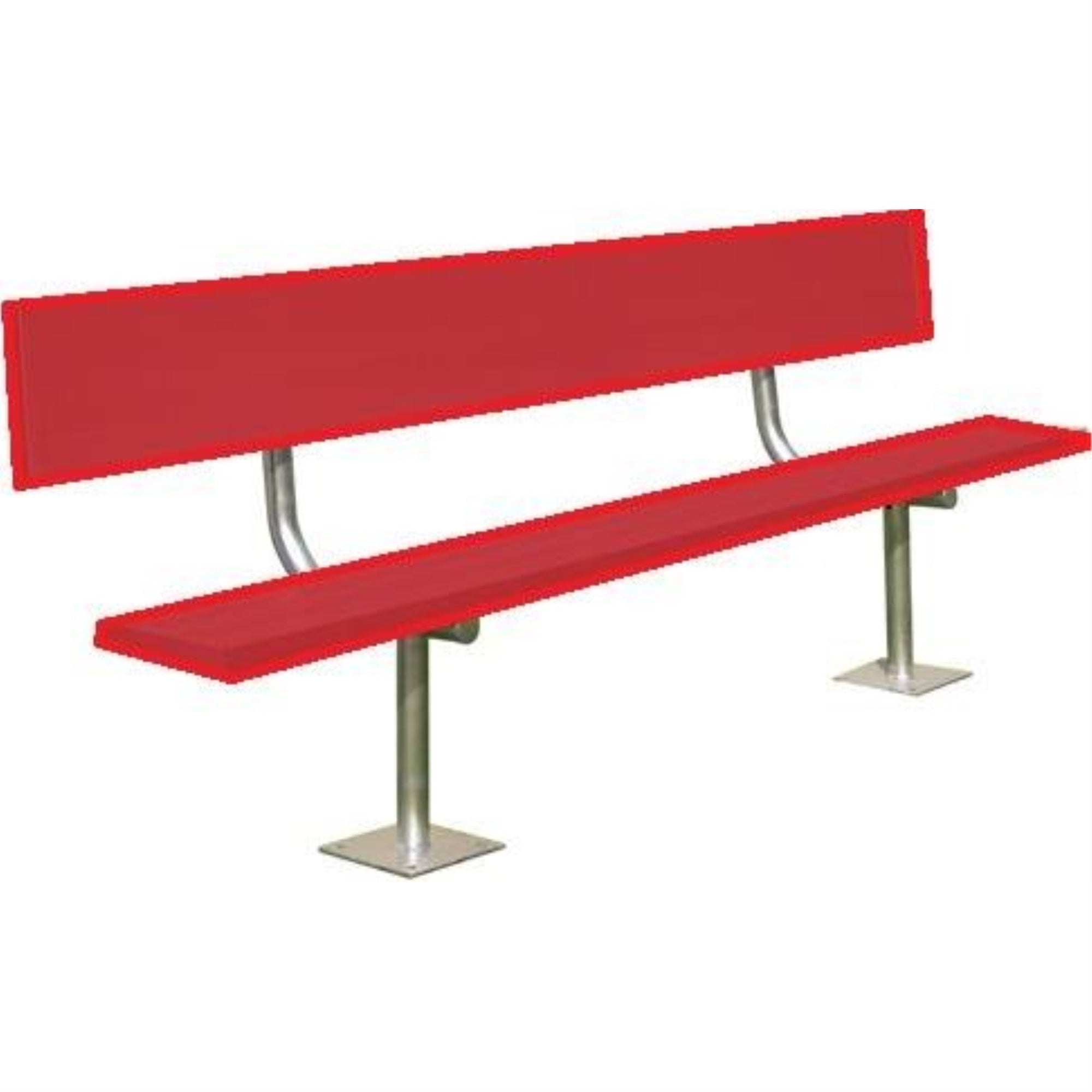 15 Surface Mount Bench w/back (colored)