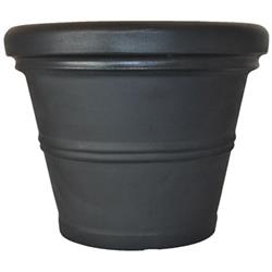 Tusco Tusrr20Bk 20 In. Rolled Rim Planter  Black