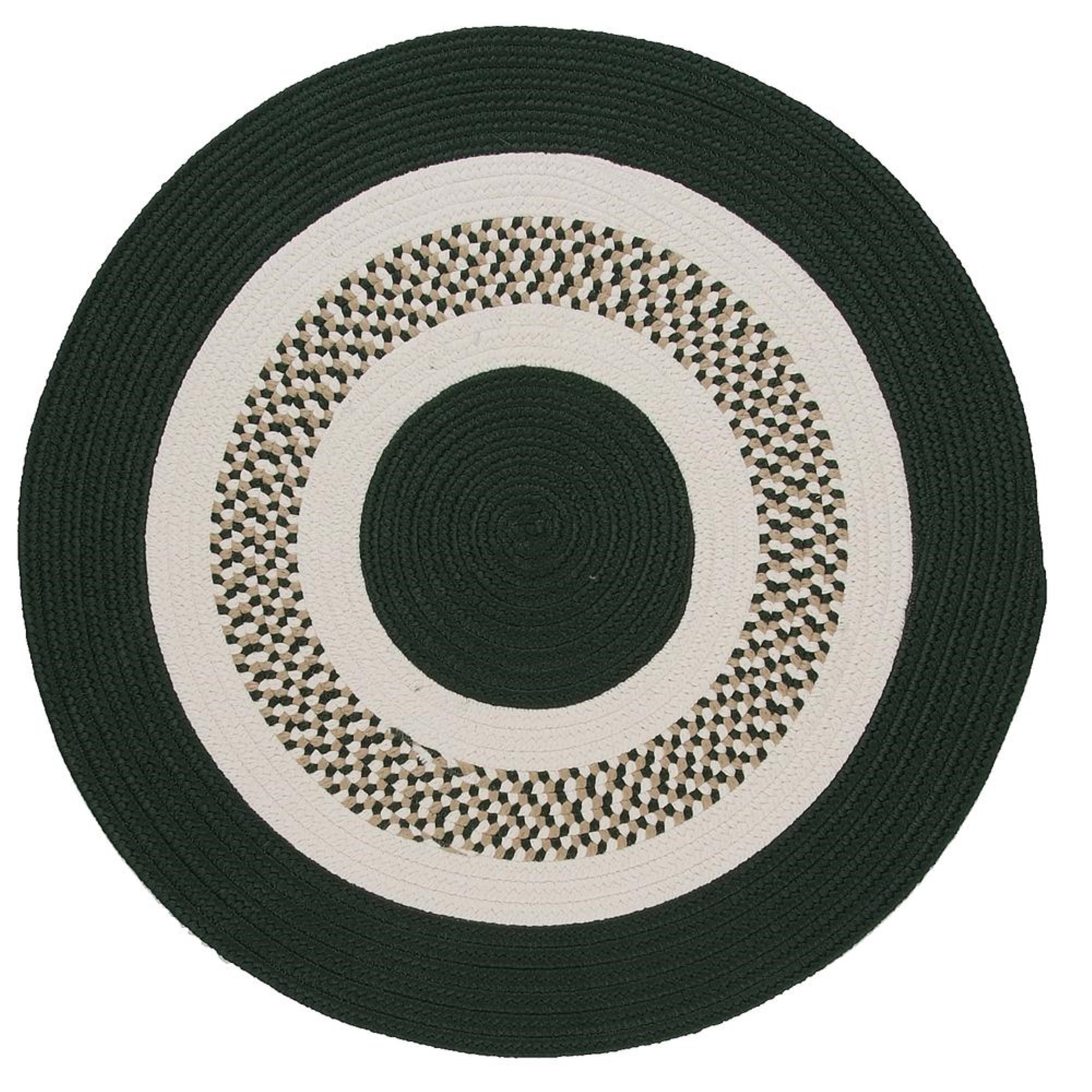 Flowers Bay Dark Green Braided Rug Rug Size: 2' X 5'