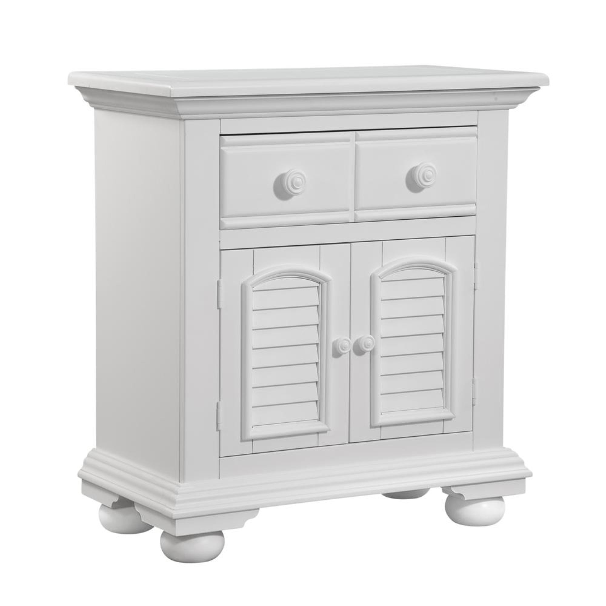 American Woodcrafters Cottage Traditions 1 Drawer Nightstand Eggshell White Wood 6510-412