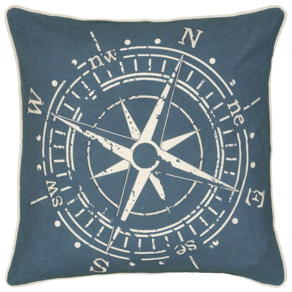 Rizzy Home | T06392 | Poly Fill Decorative Pillow | 18"X18" Blue Youth