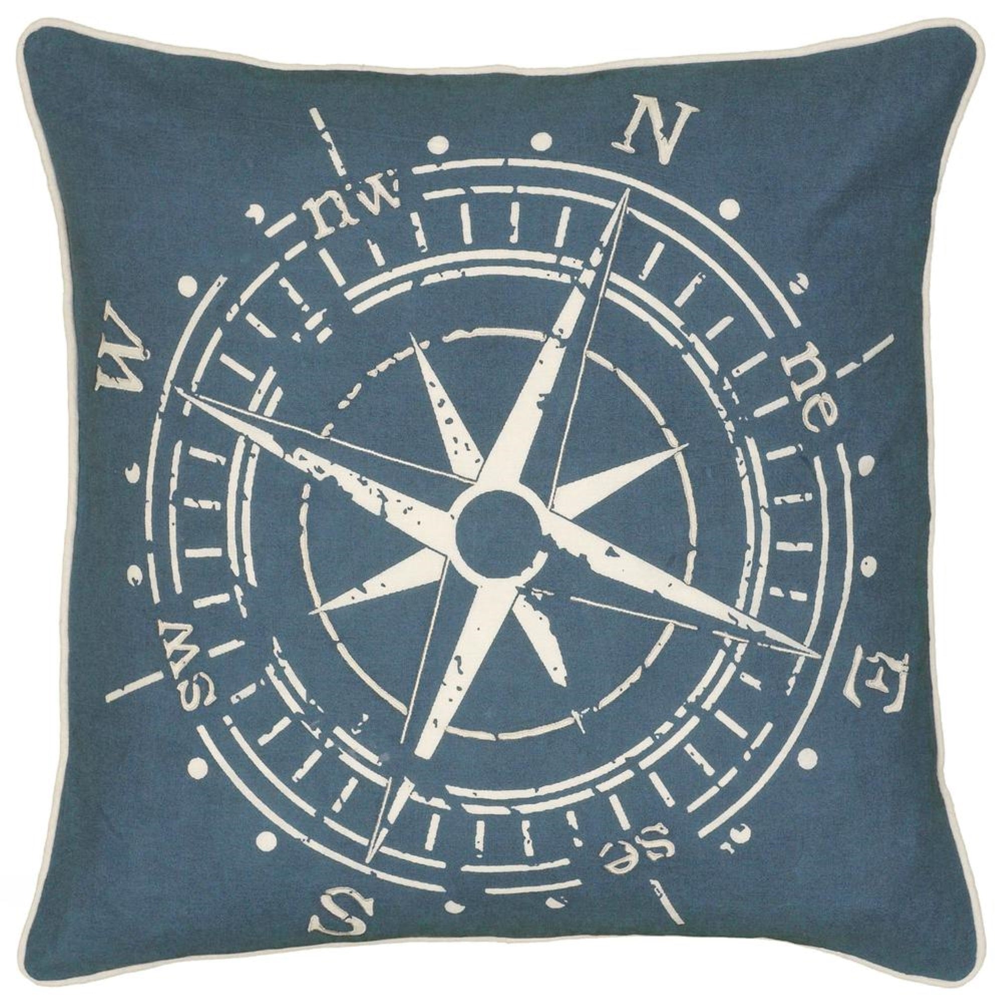Rizzy Home | T06392 | Poly Fill Decorative Pillow | 18"X18" Blue Youth