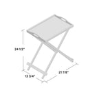 Folding TV Tray Bedside Table in Black Wood Finish