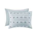 King/Cal King 3-Piece Blue Pompom Microfiber Hypoallergenic Comforter Set