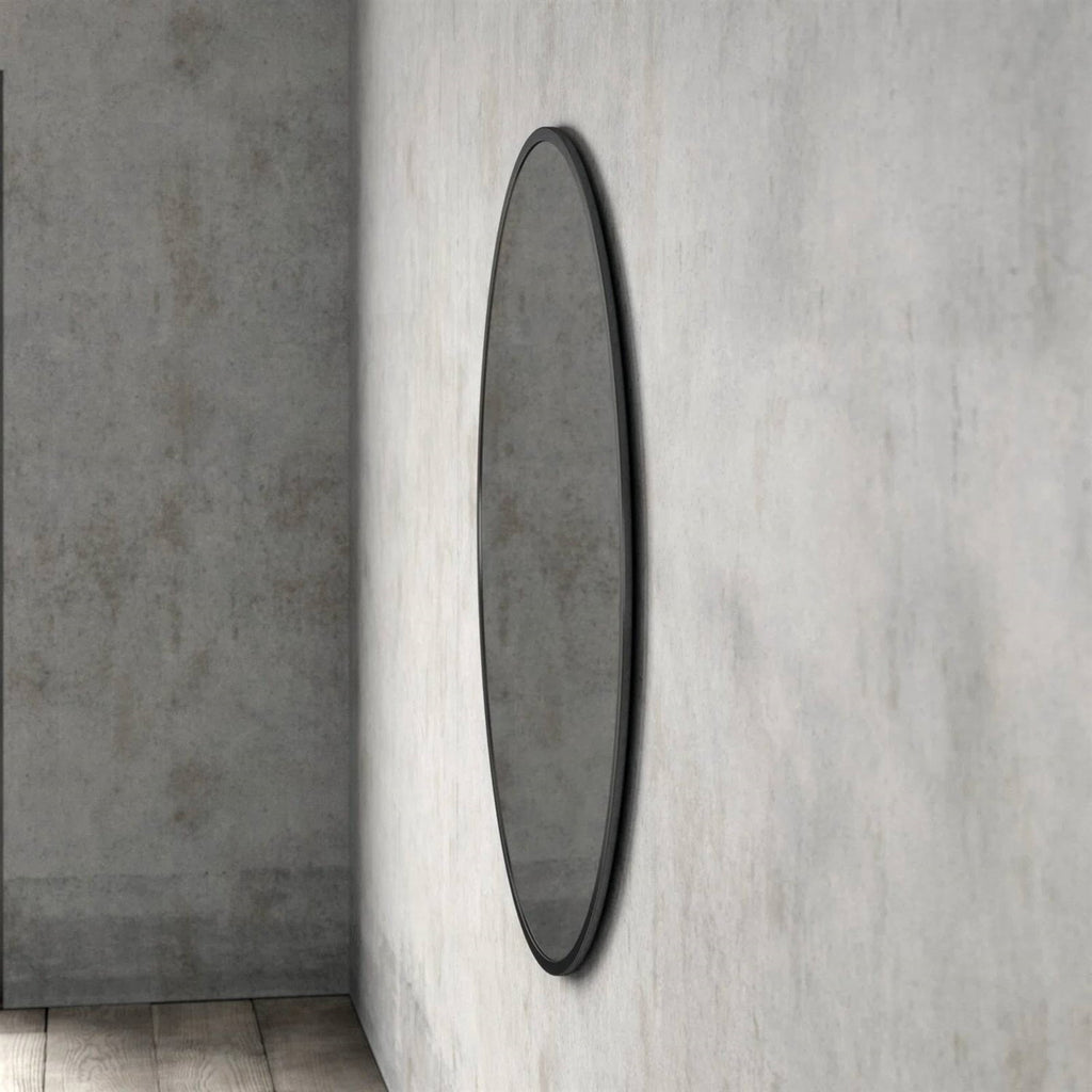 Round 32-inch Wall Mirror in Black - Bedroom Living Room Accent Bathroom Mirror