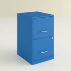 Blue Metal 2-Drawer Vertical Key Locking Heavy Duty Filing Cabinet