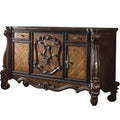 Traditional Wooden Dresser with 5 Drawers and 2 Cabinets, Brown