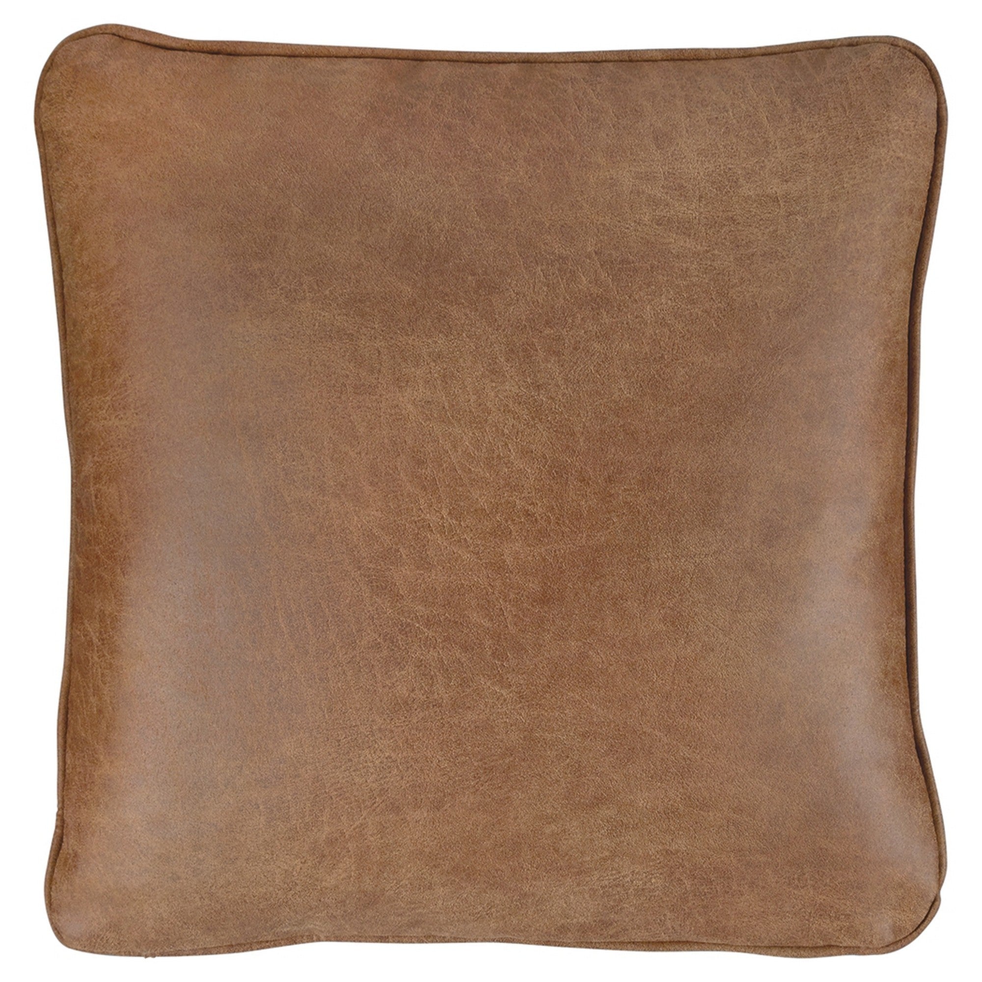 20 X 20 Leatherette Accent Pillow, Set Of 4, Brown