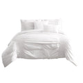 4 Piece Twin Comforter Set with Ruching Details, White