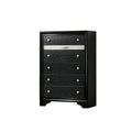 Chest With Silver Trim Accent And 1 Jewelry Drawer, Black