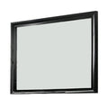 Mirror With Wooden Frame And Molded Detail, Black