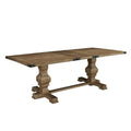 Tyler 88 Inch Classic Rectangular Dining Table, Rubberwood, Natural Brown