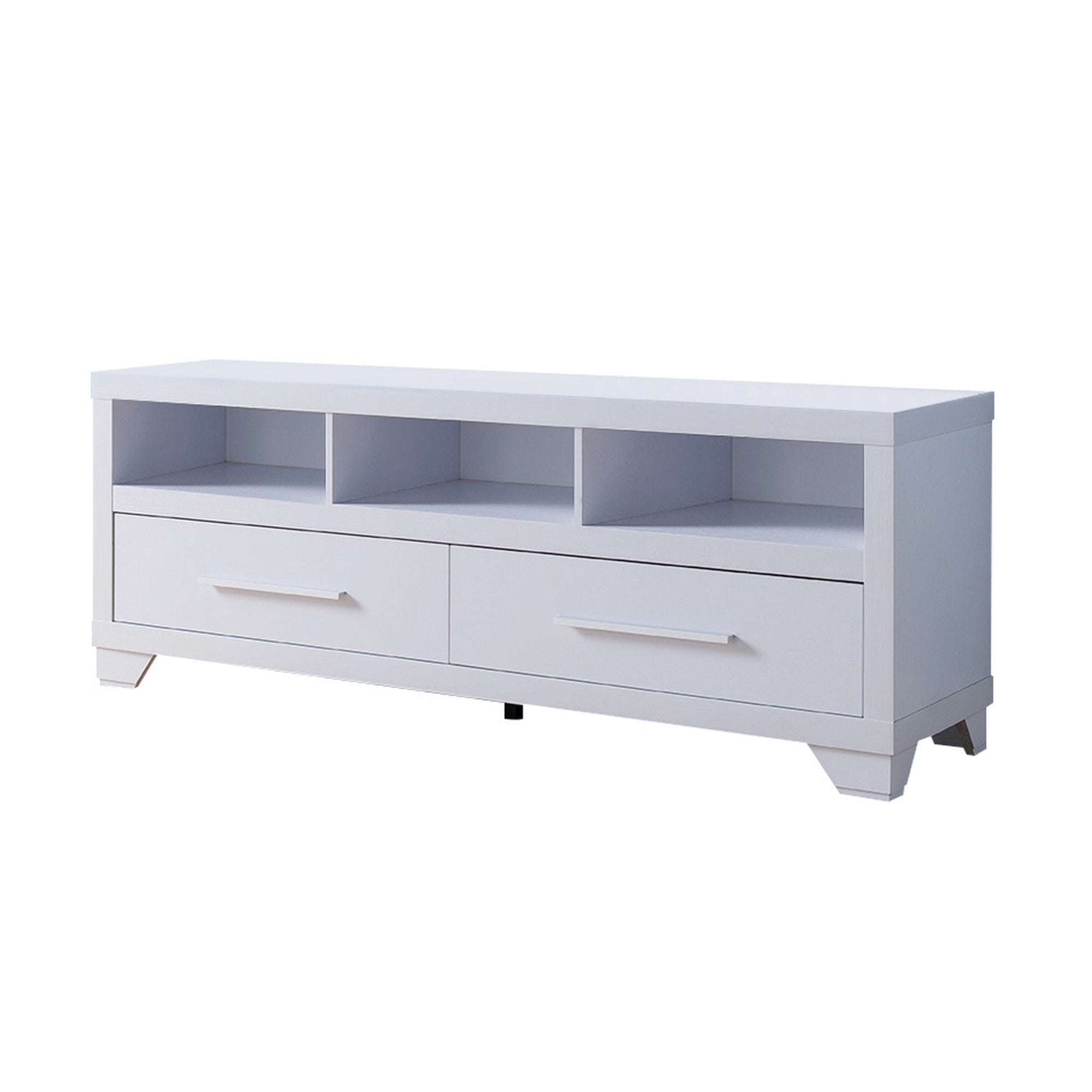 72 Inch Modern TV Entertainment Console with 2 Drawers and 3 Shelves, White