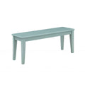 Bray 44 Inch Modern Rectangular Dining Bench, Tapered Legs, Teal Blue