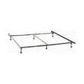 Akz Multisize Bed Frame for Q, K, CK, Six Metal Legs, Rolling Caster Wheels