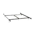 Bed Frame, Queen or King, 6 Metal Legs with Adjustable Glides, Matte Black