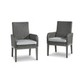 Asp 25 Inch Outdoor Armchair, Aluminum Frame, Gray Polyester Upholstery