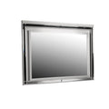 Lee 38 X 50 Dresser Mirror, Modern Led Light Trim, Silver Hardwood Frame