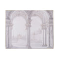 47 X 59 Decorative Wall Art, Rectangular, Historical Architecture, Gray