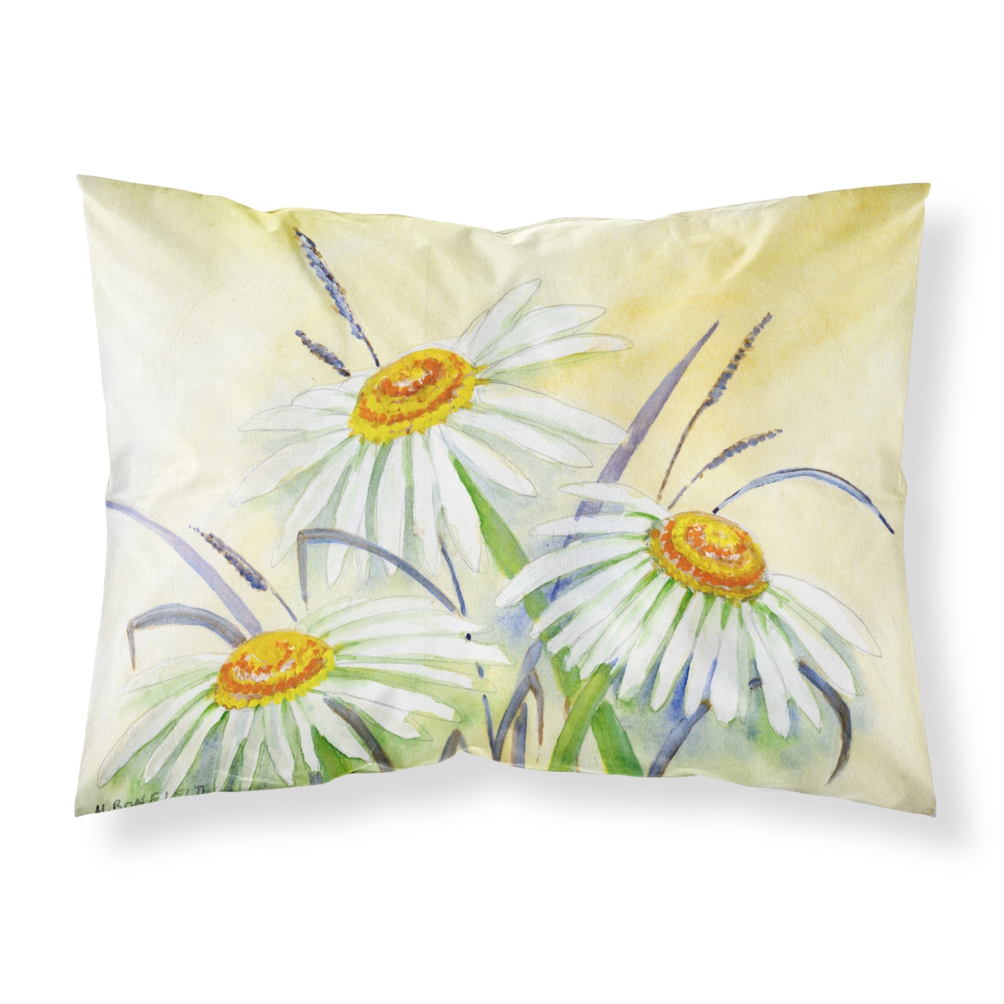 'Caroline'S Treasures Daisies By Maureen Bonfield Fabric Standard Pillowcase Bmbo1108Pillowcase, Multicolor'