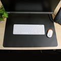Desktex Black Vinyl Rectangular Desk Pad - 19 x 24
