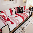 Modern Geometric Sofa Cover - Thick Woven, Pet Friendly, Stylish Couch Protector