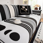 Modern Geometric Sofa Cover - Thick Woven, Pet Friendly, Stylish Couch Protector