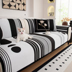 Modern Geometric Sofa Cover - Thick Woven, Pet Friendly, Stylish Couch Protector