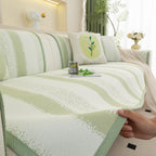 Striped Non-Slip Cooling Couch Cover, Summer Couch Pads for Seat Back Armrest