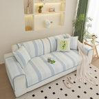 Striped Non-Slip Cooling Couch Cover, Summer Couch Pads for Seat Back Armrest