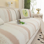 Striped Non-Slip Cooling Couch Cover, Summer Couch Pads for Seat Back Armrest
