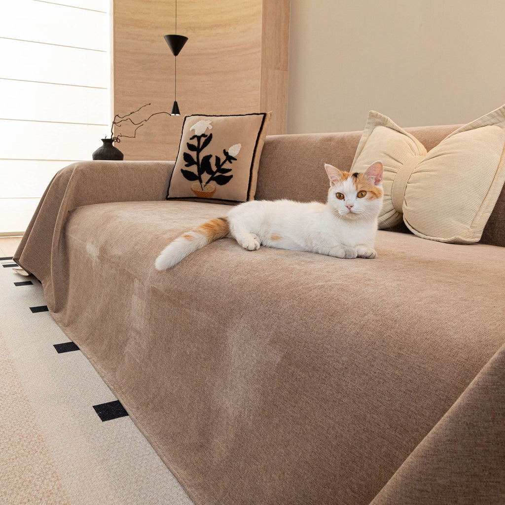 Luxury Pet Friendly Couch Cover, Non-Slip Furniture Protector Blanket for Pets, Kids