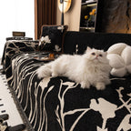 Modern Abstract Floral Sofa Throw Blanket, Decor Furniture Protector for Living Room