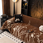 Modern Abstract Floral Sofa Throw Blanket, Decor Furniture Protector for Living Room