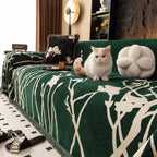 Modern Abstract Floral Sofa Throw Blanket, Decor Furniture Protector for Living Room