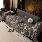 Modern Abstract Floral Sofa Throw Blanket, Decor Furniture Protector for Living Room