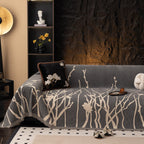 Modern Abstract Floral Sofa Throw Blanket, Decor Furniture Protector for Living Room