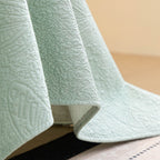 Cooling Embossed Botanical Couch Cover, Soft Ice Silk Furniture Protector for Sofa