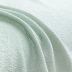 Cooling Embossed Botanical Couch Cover, Soft Ice Silk Furniture Protector for Sofa