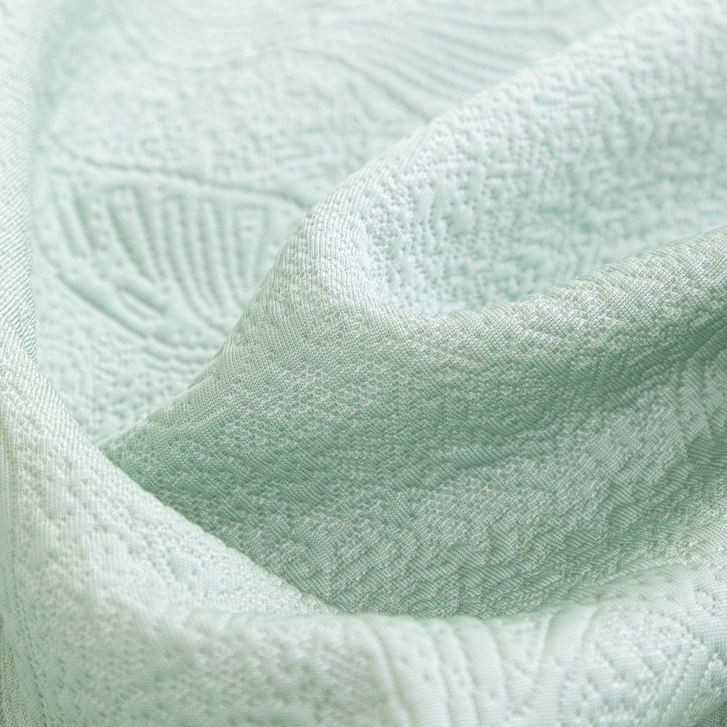 Cooling Embossed Botanical Couch Cover, Soft Ice Silk Furniture Protector for Sofa