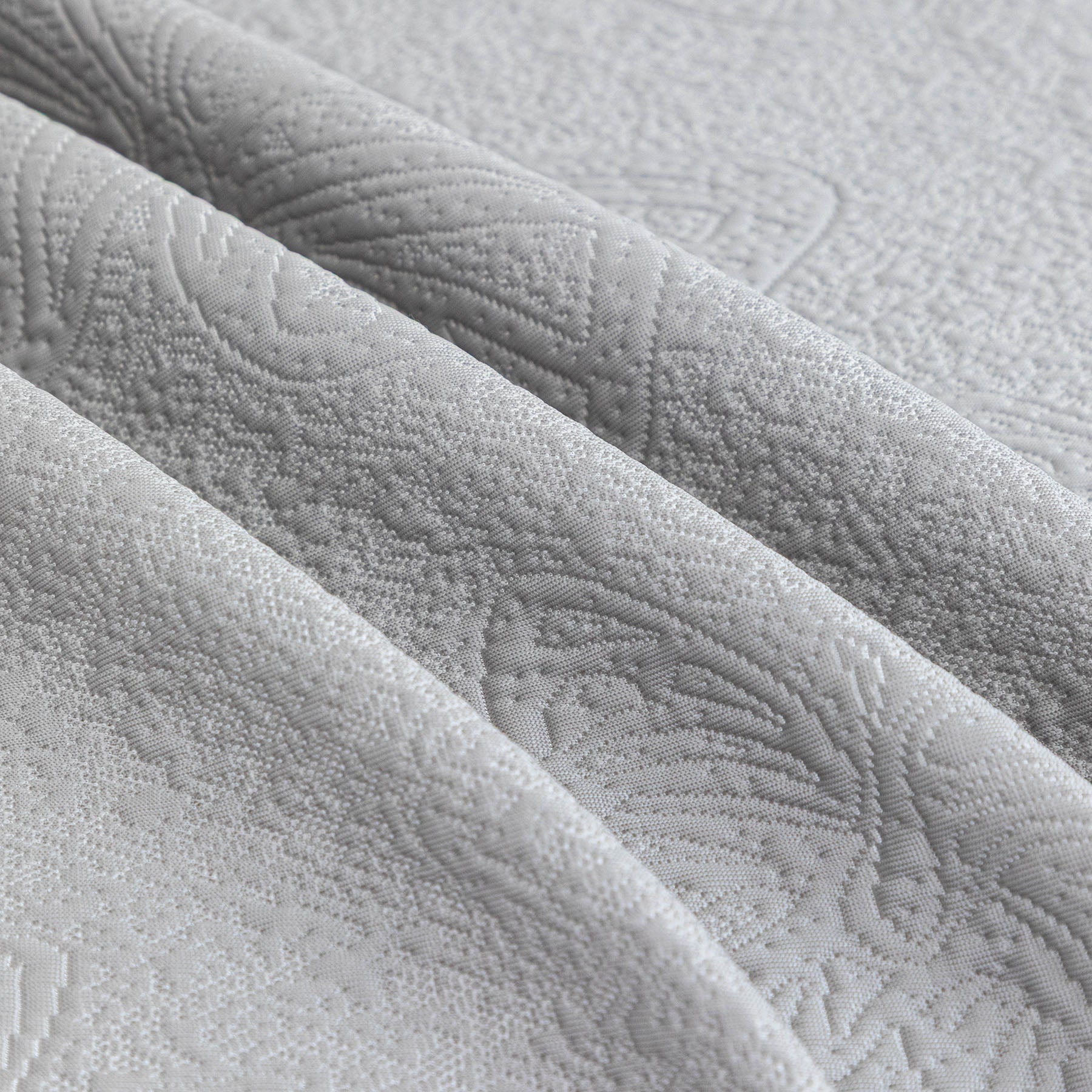 Cooling Embossed Botanical Couch Cover, Soft Ice Silk Furniture Protector for Sofa