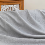 Cooling Embossed Botanical Couch Cover, Soft Ice Silk Furniture Protector for Sofa