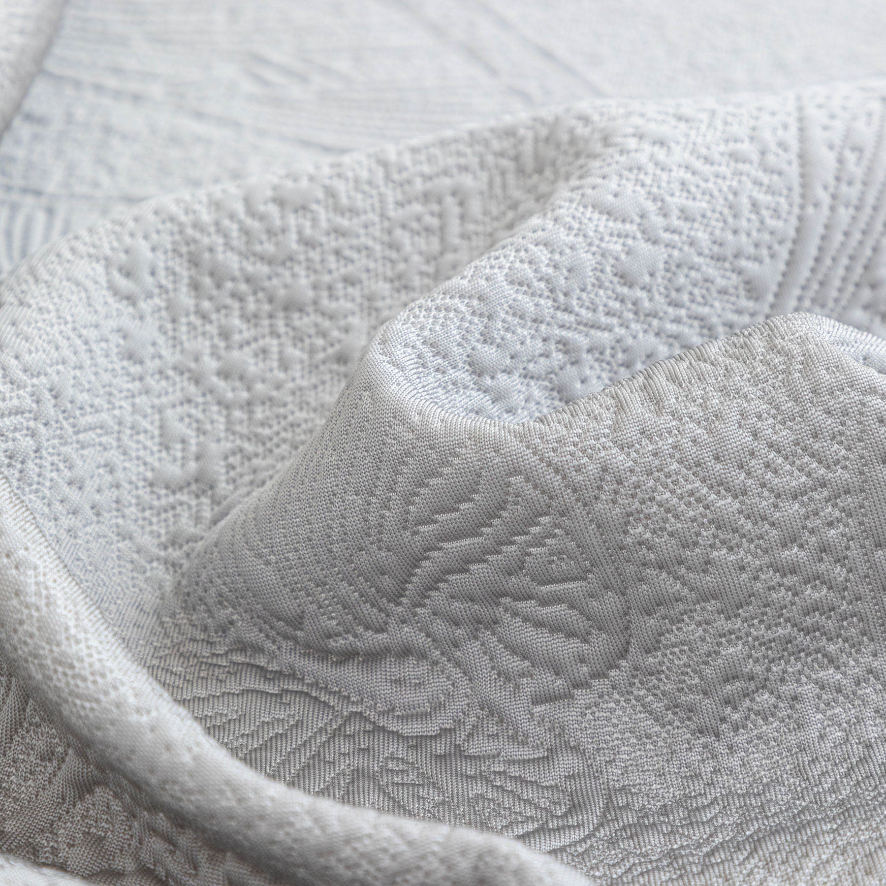 Cooling Embossed Botanical Couch Cover, Soft Ice Silk Furniture Protector for Sofa