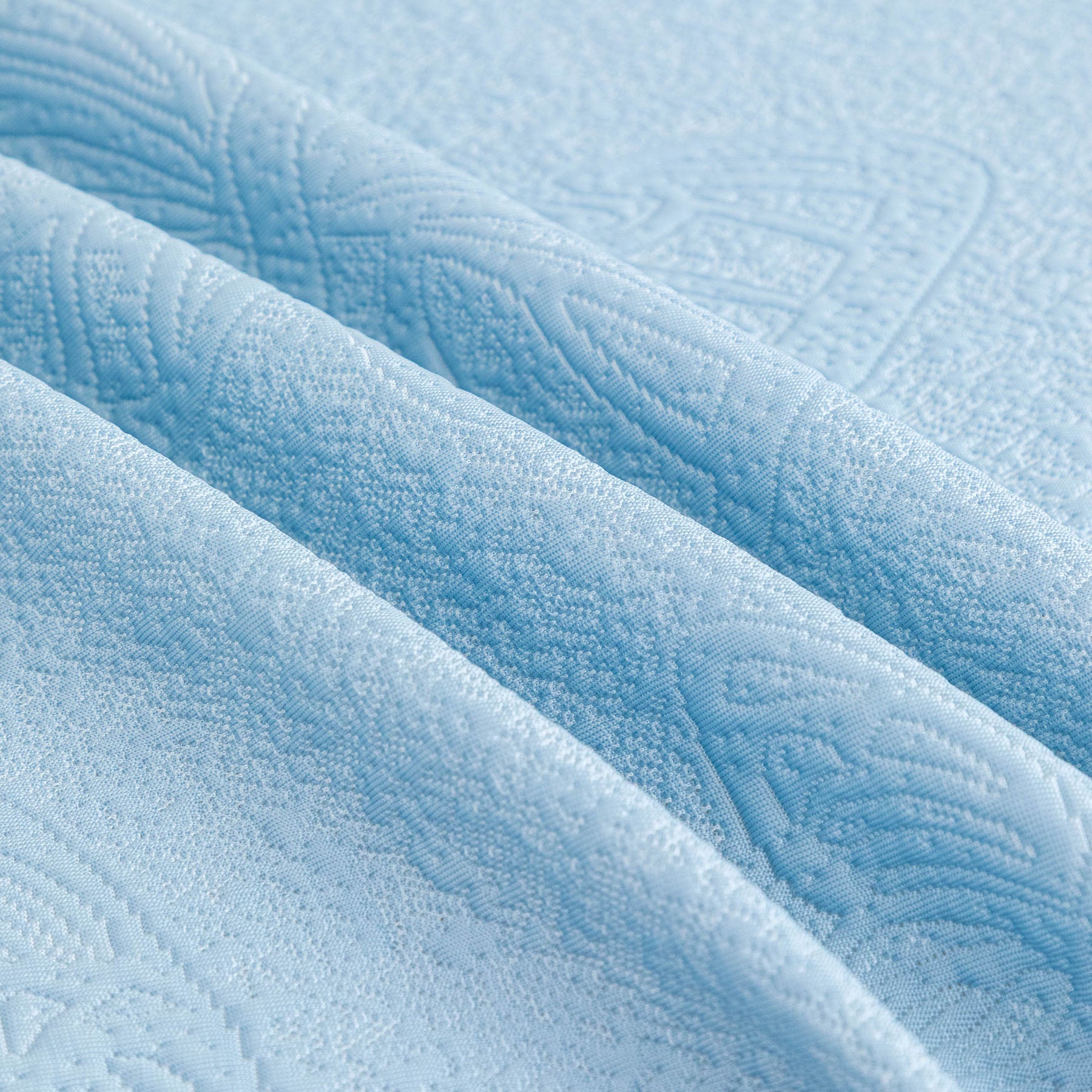 Cooling Embossed Botanical Couch Cover, Soft Ice Silk Furniture Protector for Sofa
