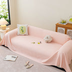 Cooling Embossed Botanical Couch Cover, Soft Ice Silk Furniture Protector for Sofa